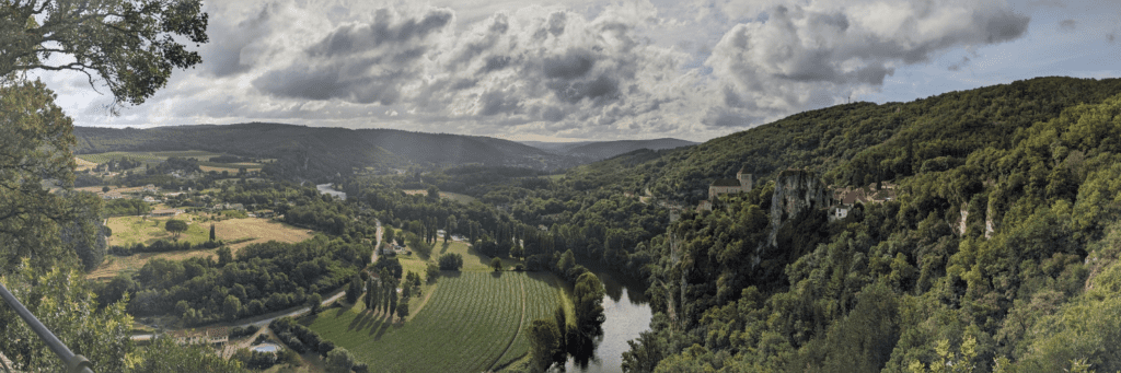 A French town on a mountainside