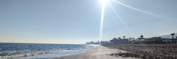 An image of a beach in Malaga, Spain